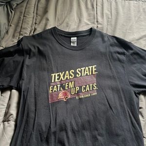 Texas State “eat em up cats” Graphic wordmark tee
